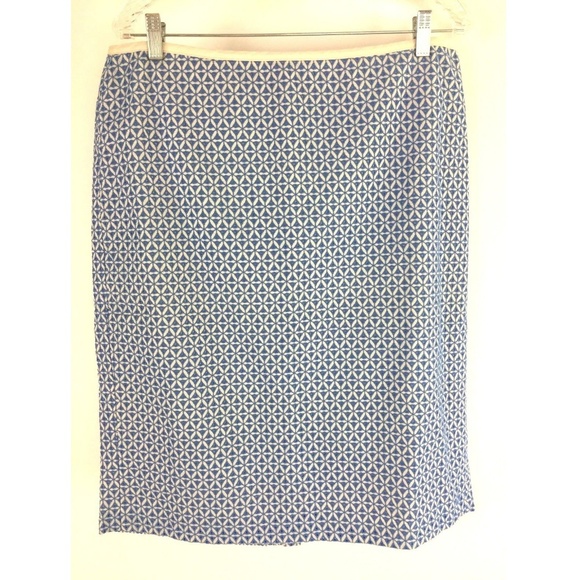 Talbots Dresses & Skirts - Talbots 14 Womens Blue & White Daisy Eyelet Skirt